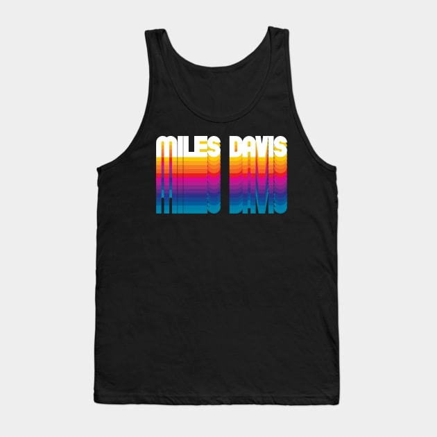 Retro Miles Proud Personalized Name Gift Retro Rainbow Style Tank Top by Time Travel Style